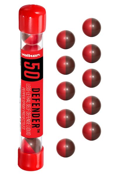 VALKEN DEFENDER LIQUID PEPPER SPRAY PROJECTILES - .50 CAL