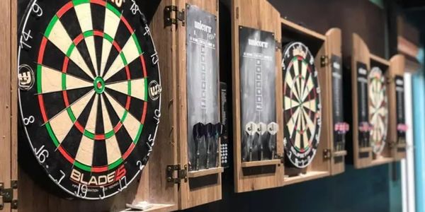 Darts at The Taproom in Knightdale, NC.  Enjoy a game with having beer.
