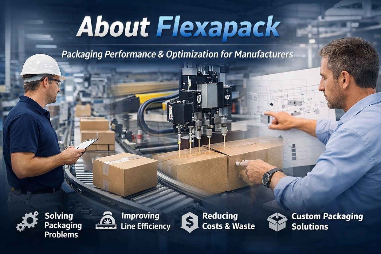 Flexapack optimizes packaging for manufacturers, enhancing efficiency and reducing waste.