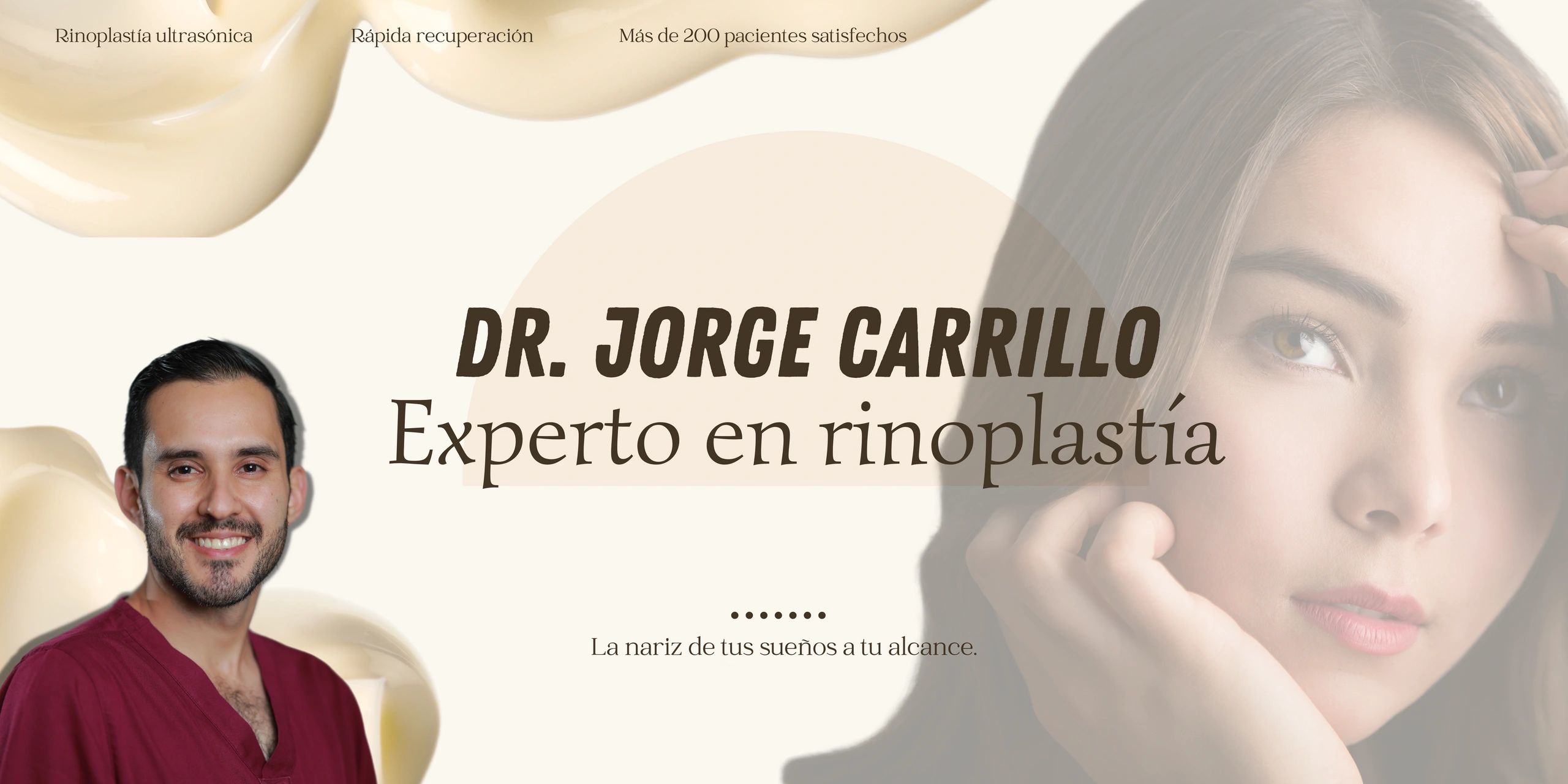Cirujano plástico certificado experto en rinoplastía ultrasonica