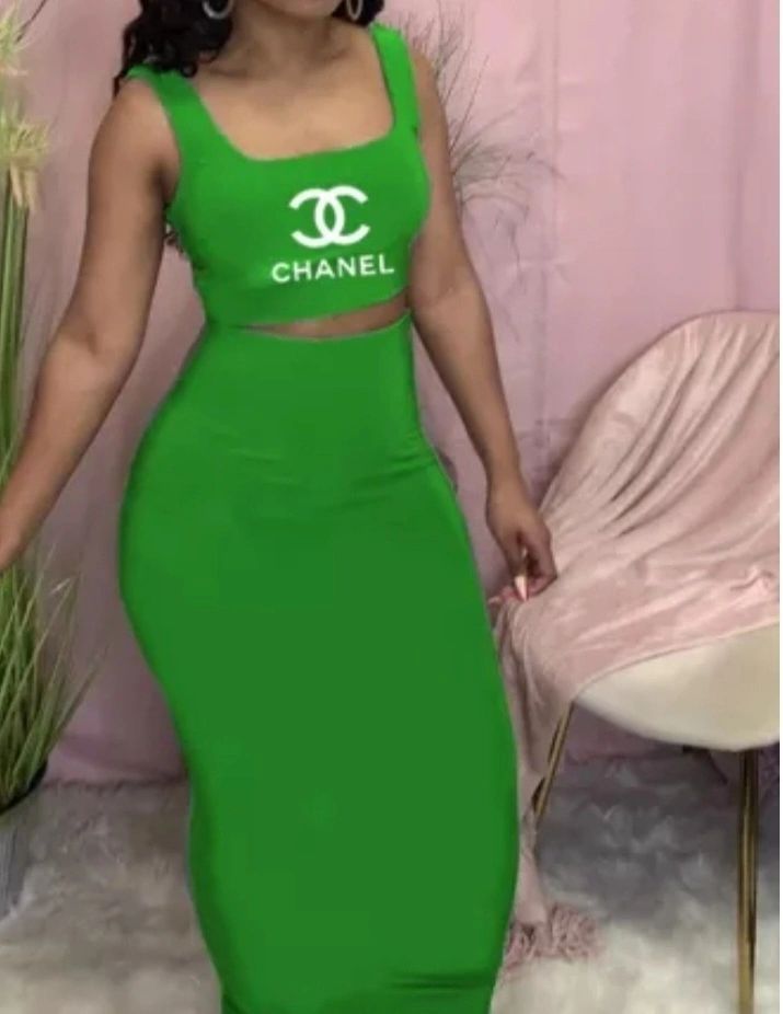 Chanel Tank Two Piece Skirt Set