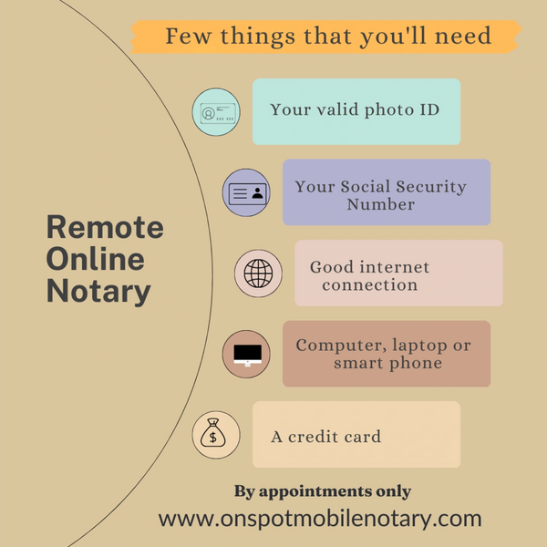  Few Things need for Remote Notary  - On Spot Mobile Notary,Cypress,TX
