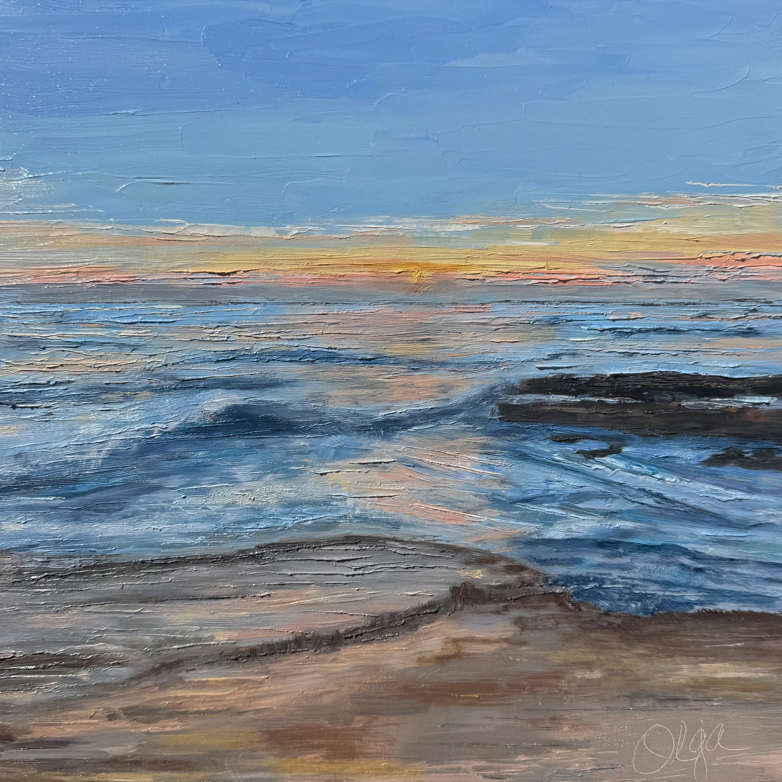 Waves meet under grace
Oil on wood panel
12 x 12