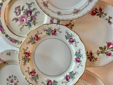 floral dinner plates