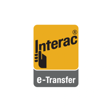 Interac e-Transfer logo in yellow and gray.