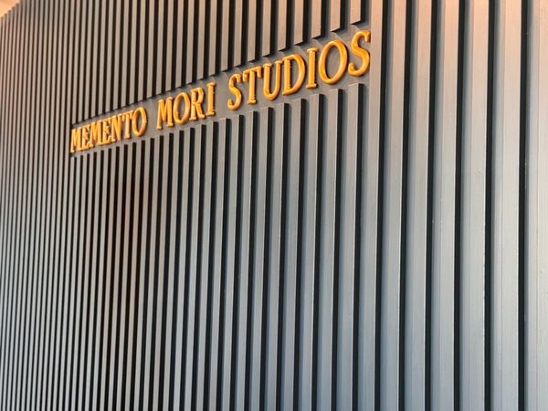 Memento Mori accent wall. Looking great!