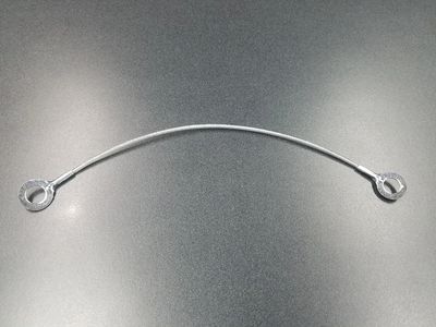 7x7 1/16" galvanized cable coated to 1/8" with PVC,  with zinc plated steel stamped .50 pin eyelets