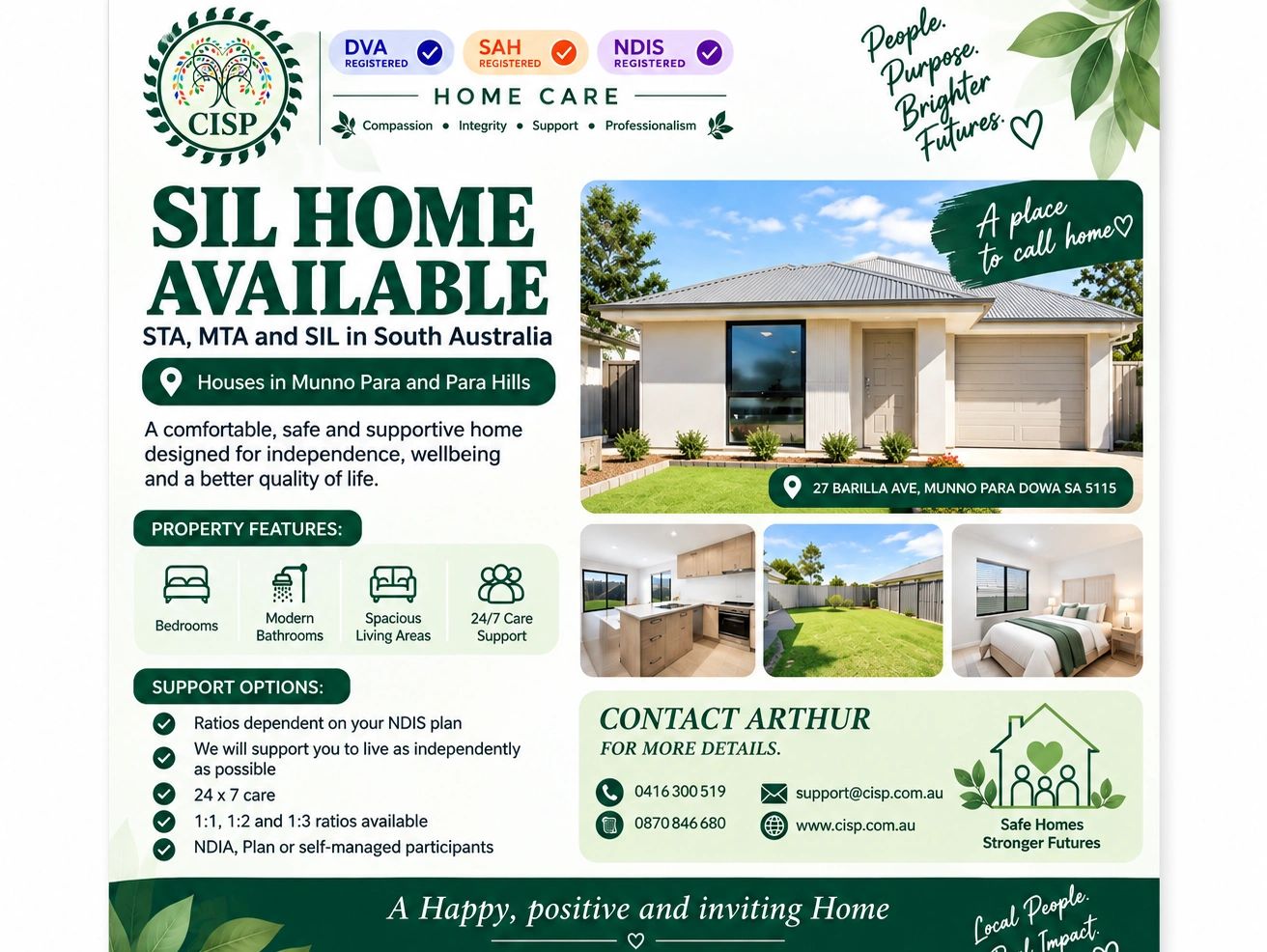 SIL home available in South Australia with supportive features.