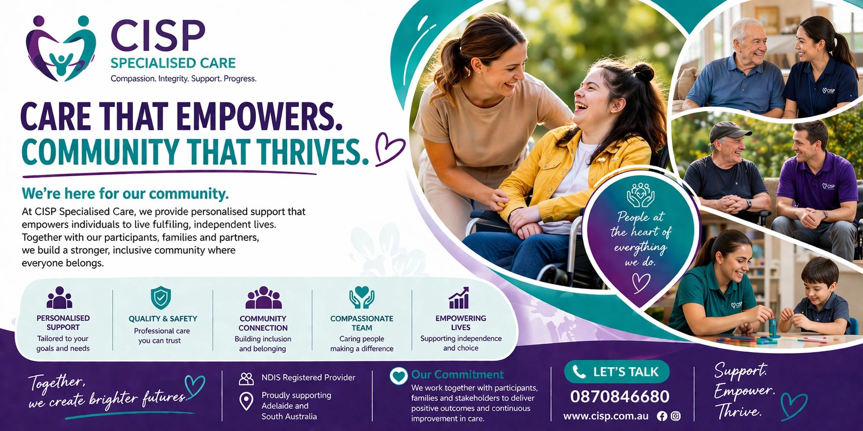 CISP Specialised Care empowers individuals with personalised support and builds inclusive communities.