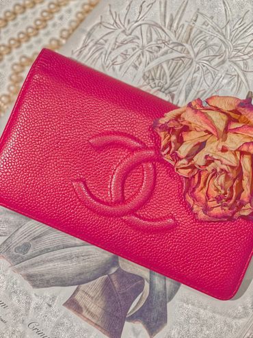 Vintage Chanel Leather Card Wallet 