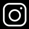 Instagram logo in white on black background.
