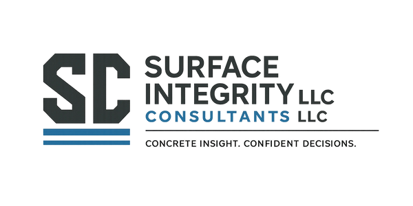 Logo for Surface Integrity LLC Consultants with tagline about concrete insight and confident decisions.