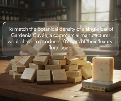 Soap Organically LLC Gardenia Cuvée Reserve is limited to 14 bars per year.