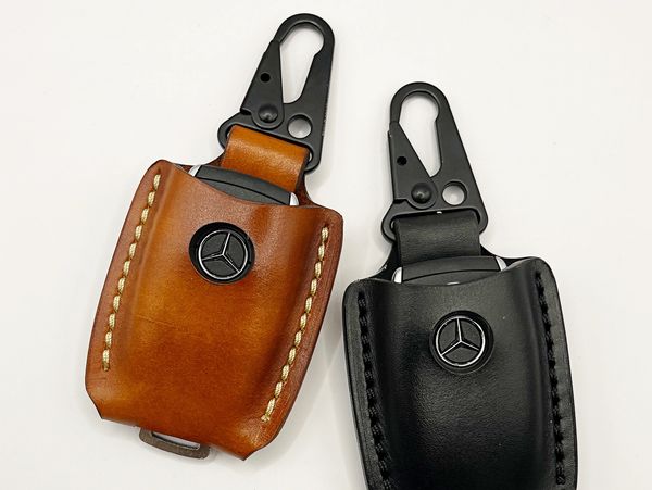 Making a Handmade Leather Fob Smart Key Case / Mercedes-Benz / No Power  Tools 