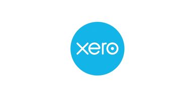 Blue circle with the word 'xero' in white lowercase letters.
