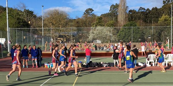 Uraidla Netball Club hosting a Hills Netball Association finals match.