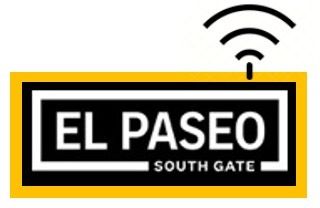 Free WiFi at El Paseo South Gate logo.