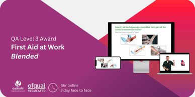 First Aid at Work, Blended, CPR, AED, Life saving, BLS,
