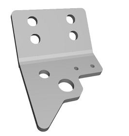 Heavy-duty stainless steel universal motorcycle kickstand mount adapter for heavy ebikes