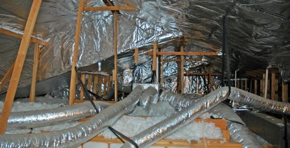 Foil radiant barrier, attic insulation.