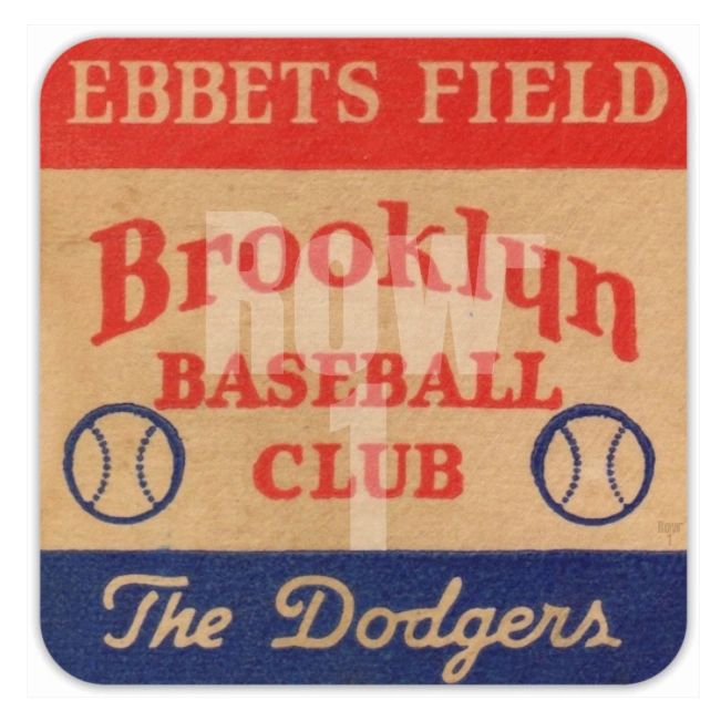 1951 BROOKLYN DODGERS Print Vintage Baseball Poster. Retro 