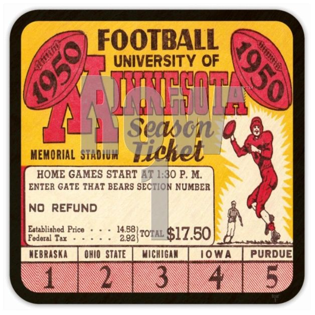 1969 Atlanta Falcons Season Tickets Canvas - Row One Brand