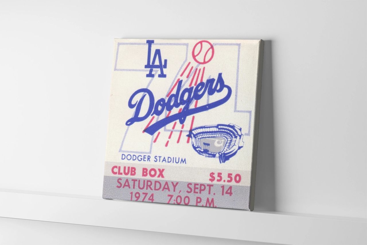 1978 Los Angeles Dodgers Ticket Stub Art Digital Art by Row One