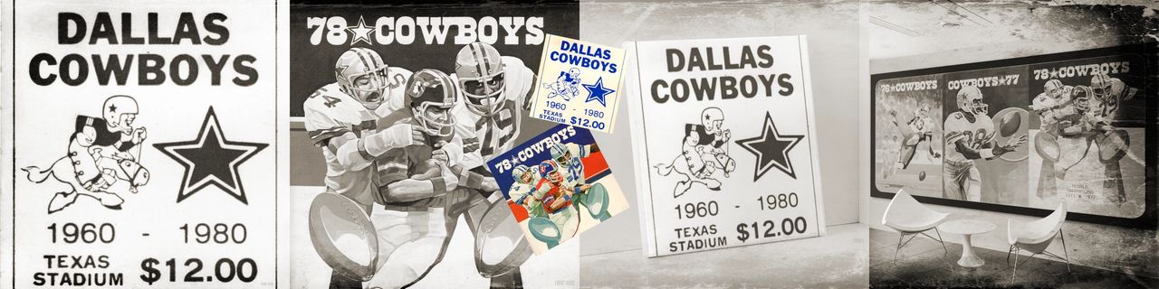 1976 Dallas Cowboys vs. New York Giants Ticket Stub Art - Row One Brand