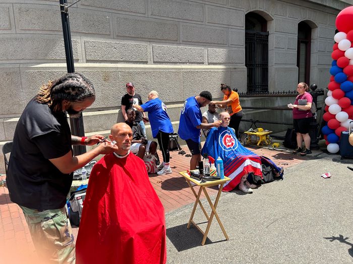 Community outreach haircuts .