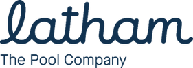 Logo of Latham, The Pool Company, in blue text.