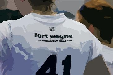 Back view of a sports jersey with 'fort wayne' and number 41.
