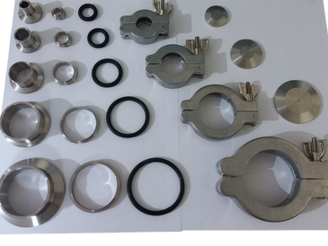 KF clamps and O ring & center ring. 
