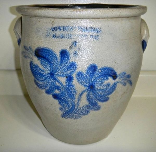 Stoneware, Local Carlisle Appraiser Crock 