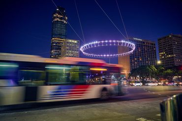 Metro Bus in the Galleria, Houston, Texas