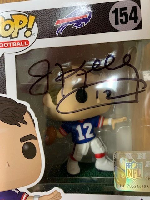 Jim Kelly Signed Buffalo Bills NFL Funko Pop Doll #154