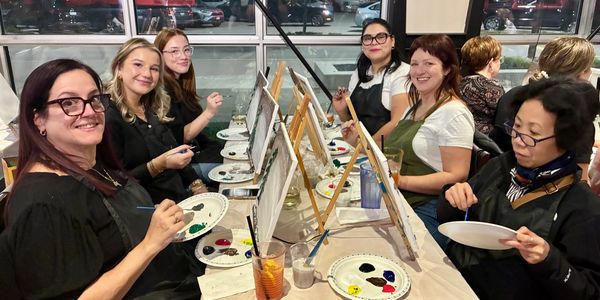Team building paint and sip party in Toronto 