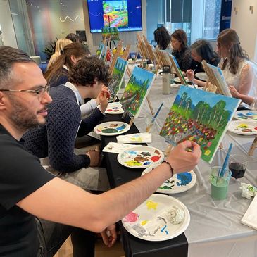Paint party in Toronto with group event