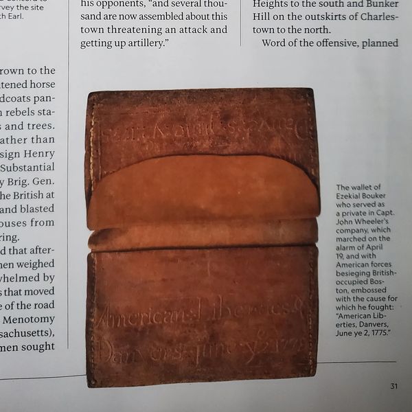 American Liberties wallet featured on ATLAS OF THE AMERICAN REVOLUTION National Geographic  *250*