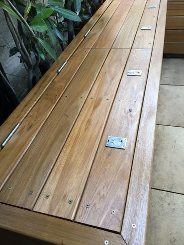 Blackbutt deck with built-in storage