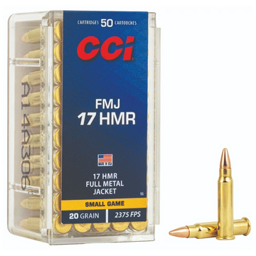CCI 17HMR FMJ small game ammo