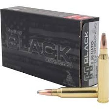 Hornady Black 5.56 NATO HD SBR Soft Points 75 Grain Interlock 20 rounds.