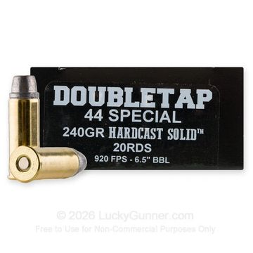 Doubletap .44 Special 240 grain hard cast Semi Wadcutter 20 rounds