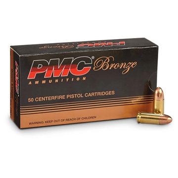PMC Bronze 9mm 115 grain FMJ ammo 