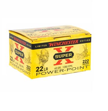 Winchester Super X .22 long rifle ammunition 222 count 40 grain power point