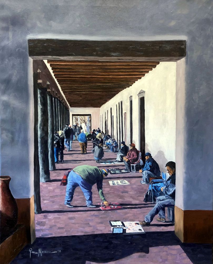 "Santa Fe Market", Oil on Canvas, $3500