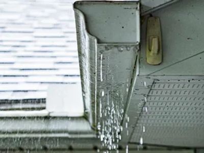 Leaky gutter endcap repair