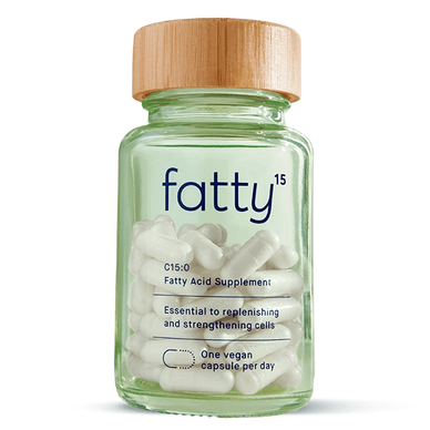 Jar of Fatty15, C15:0,  essential fatty acid