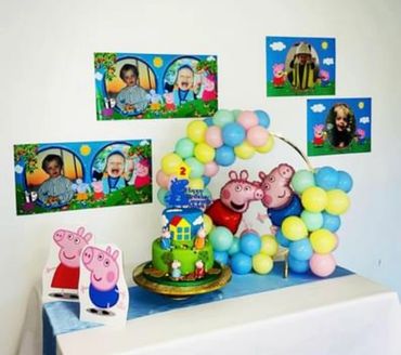 Cake display can be made to fit your theme 