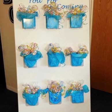 A unique way to display your sweet cones or party bags 