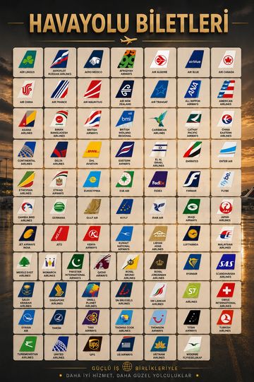 Dünyanın farklı havayolu şirketlerinden logo koleksiyonu.